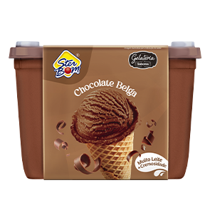 SORVETE GELATERIA CHOCOLATE BELGA STER BOM 1,5L