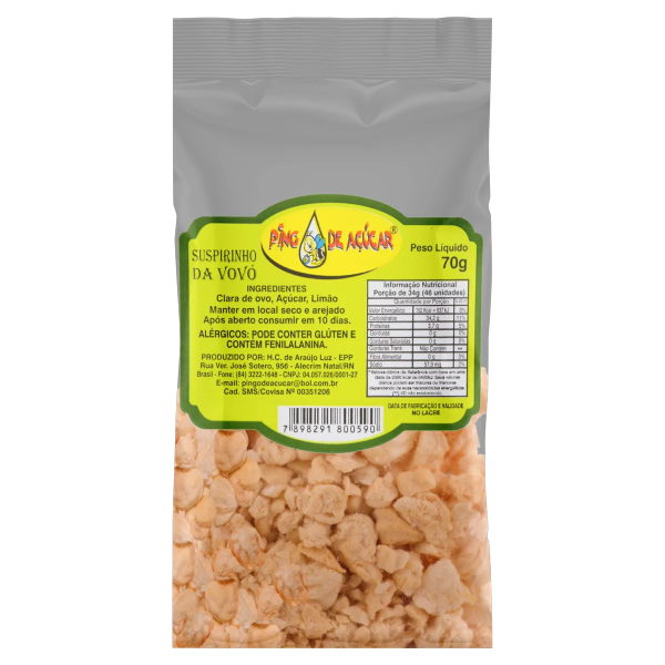SUSPIRINHO DA VOVO PINGO DE ACUCAR 50G