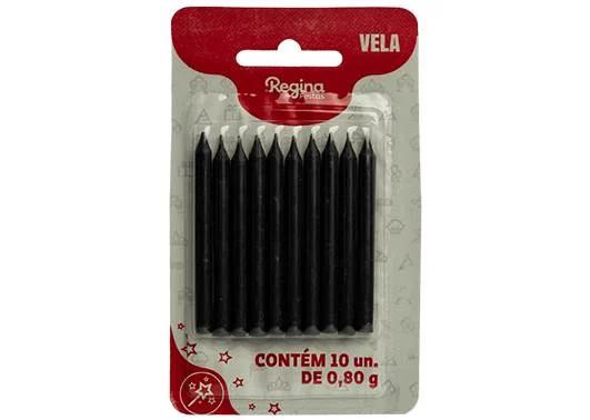 VELA PALITO PRETA REGINA 10 UN