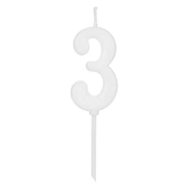 VELA PICK COLORS BRANCA NUMERO 3 01 UN