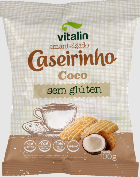 BISC CASEIRINHO 100G COCO SEM GLUTEN