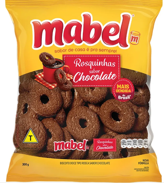 BISC MABEL ROSQUINHA 300G CHOCOLATE