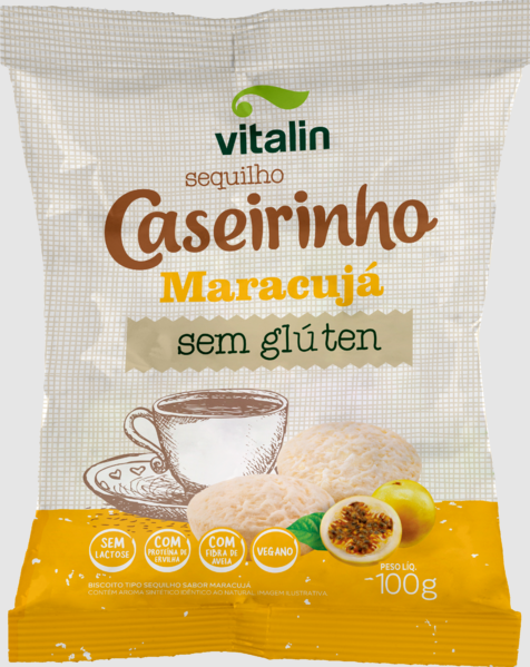 BISC SEQUILHOS CASEIRINHO 100G MARACUJA SEM GLUTEN
