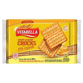BISC VITARELLA CREAM CRACKER 350G CROCKS PAO ASSAD