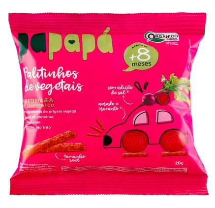 BISCOITO PAPAPA 20G BETERRABA GRAO DE BICO