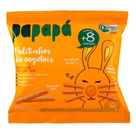BISCOITO PAPAPA 20G CENOURA GRAO DE BICO