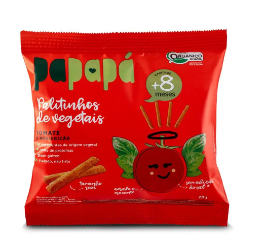 BISCOITO PAPAPA 20G TOMATE E MANJERICAO