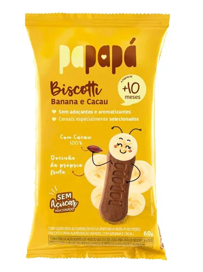 BISCOITO PAPAPA 60G BANANA CACAU