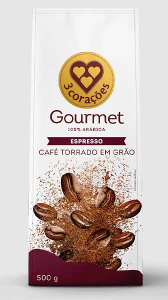CAFE 3 CORAOES GOURMET 500G ESPRESSO GRAOS