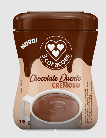 CHOCOLATE QUENTE 3 CORAOES 180G CREMOSO