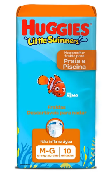FRALDA HUGGIES MG C10 PRAIA PISCINA