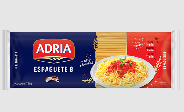 MASSA ADRIA 750G SEMOLA ESPAGUETE N8