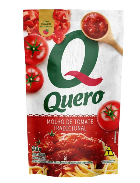 MOLHO TOMATE QUERO 240G TRADICIONAL SACHE