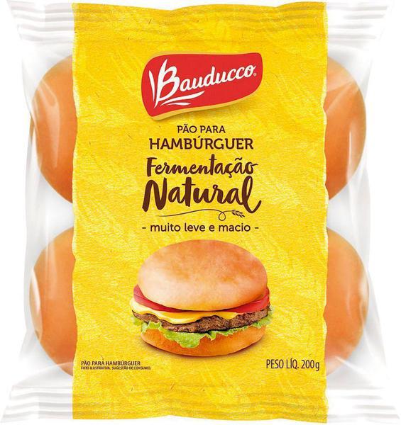 PAO BAUDUCCO FERM NATURAL 200G HAMBURGUER