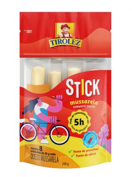 QUEIJO STICK MUSSARELA TIROLEZ 160G POUCH