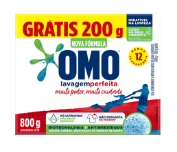 SABAO PO OMO 800G LAVAGEM PERFEITA PROMO