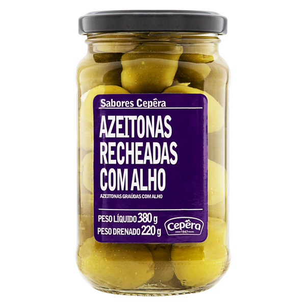 AZEITONA VERDE CEPERA 380G ALHO
