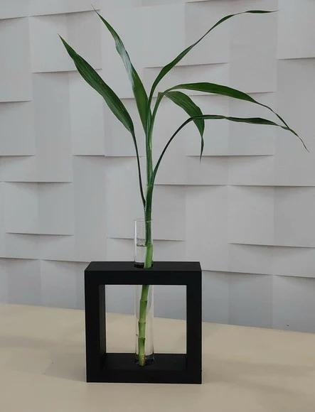BAMBU VASO MDF PRETO