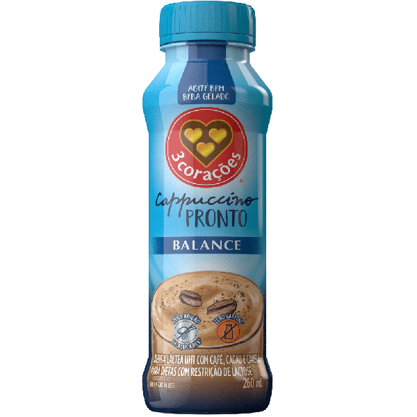 BEB 3 CORAÇOES CAPPUCINO 260ML BALANCE