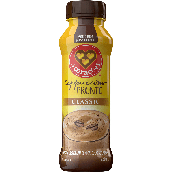 BEB 3 CORAÇOES CAPPUCINO 260ML CLASSIC