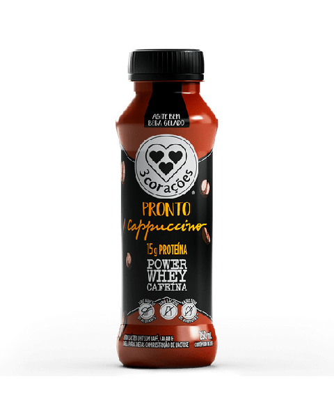 BEBIDA 3 CORACOES CAPPUCINO 260ML WHEY