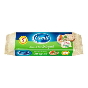 BISCOITO ARROZ CAMIL 90G INTEGRAL