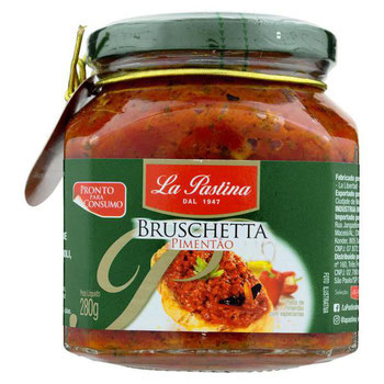 BRUSCHETTA LA PASTINA 280G PIMENTAO/CHAL