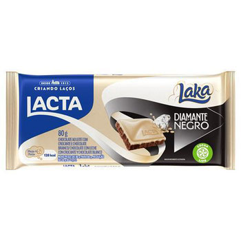 CHOC LACTA 80G DIAM NEGRO/LAKA