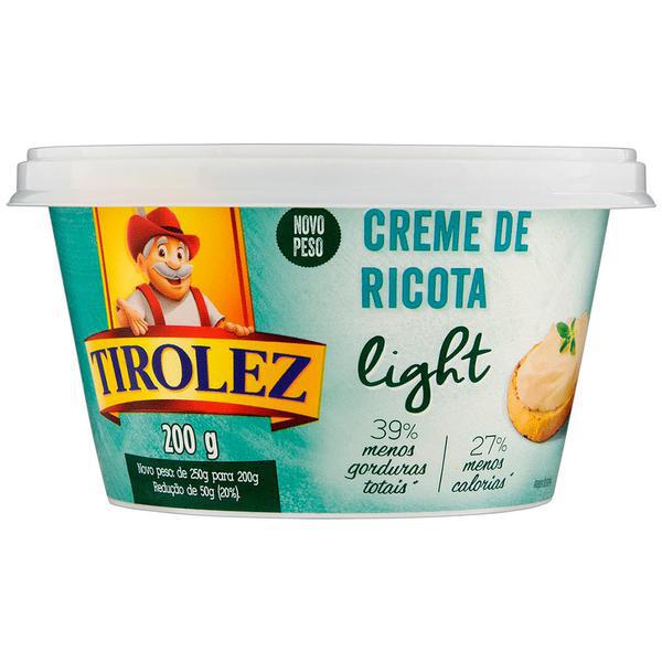 CREME DE RICOTA 200G LIGHT TIROLEZ
