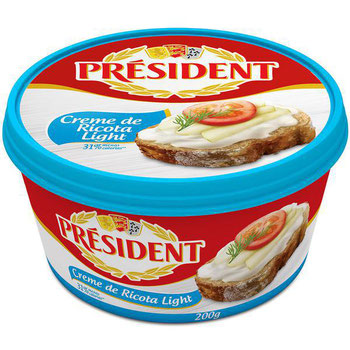 CREME DE RICOTA PRESIDENT 200G LIGHT