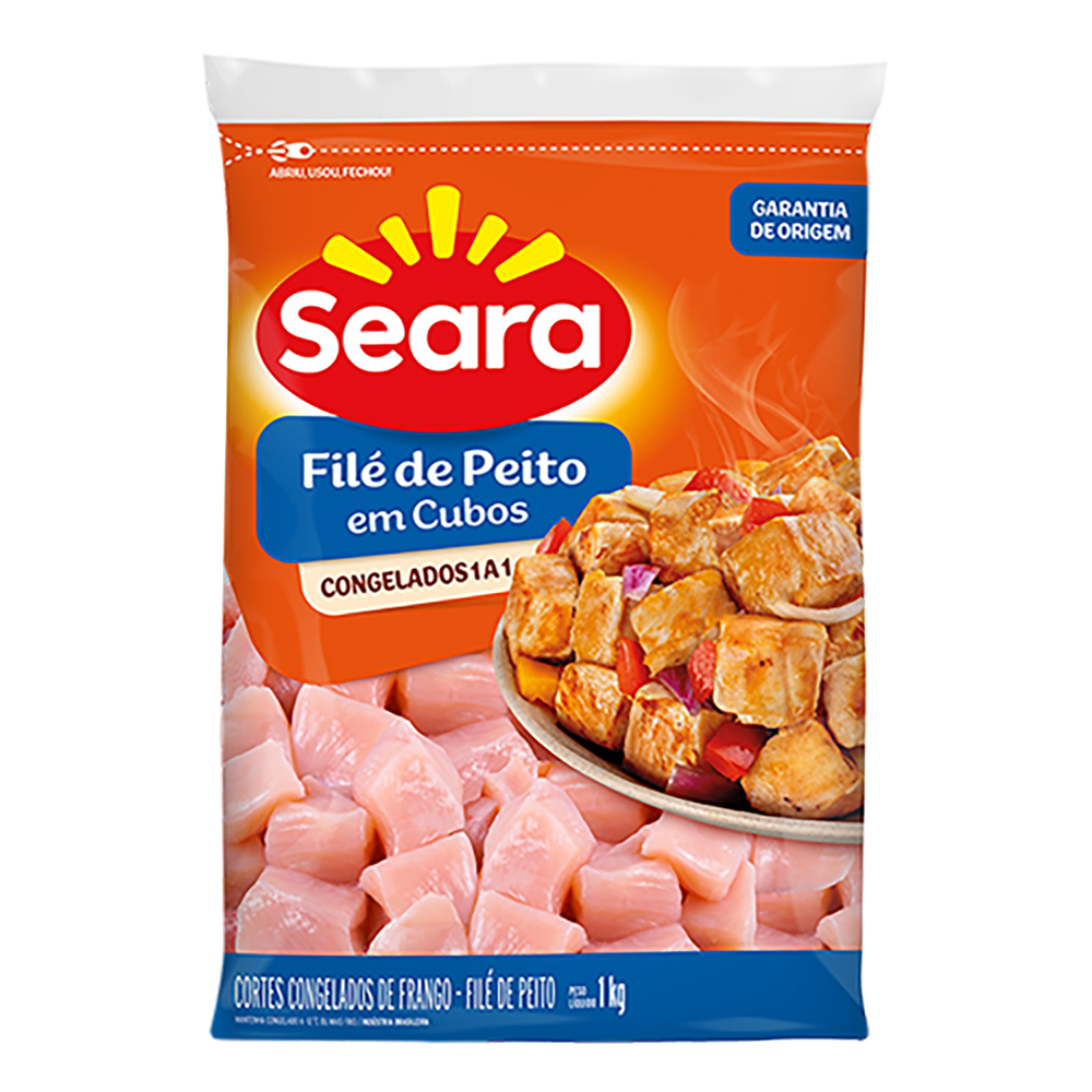 FILE DE PEITO SEARA 1KG IQF CUBOS
