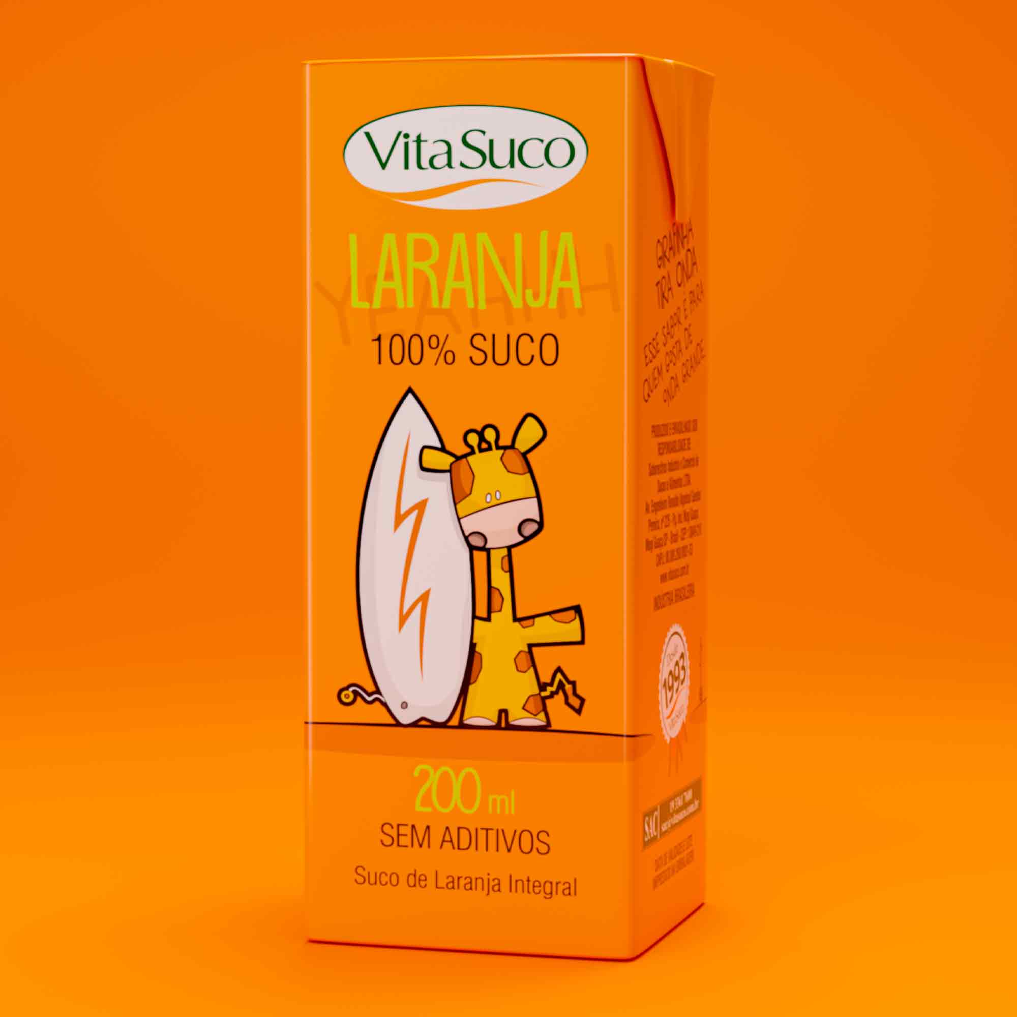 SUCO VITASUCO 200ML LARANJA 100% INTEG