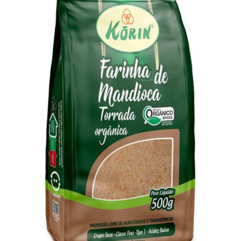 FARINHA MANDIOCA KORIN 500G TORRADA ORG