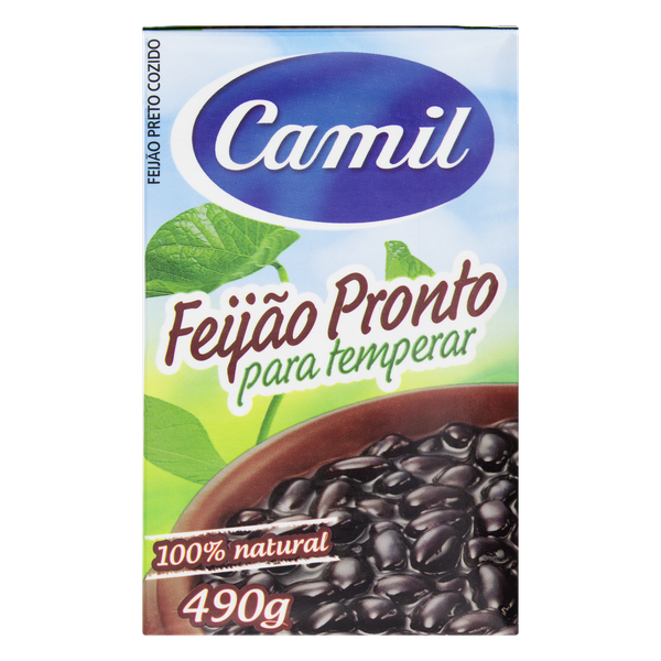 FEIJAO PRETO CAMIL 490G SEM TEMPERO