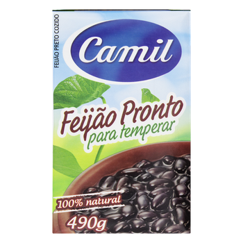 FEIJAO PRETO CAMIL 490G SEM TEMPERO