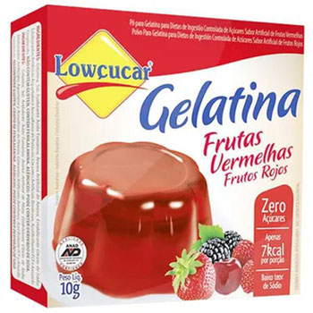 GELATINA LOWCUCAR 10G FRUTAS VERMELHAS