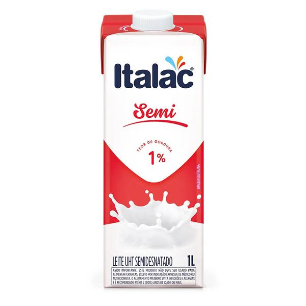 LEITE ITALAC 1LT SEMI DESNATADO C/TAMPA