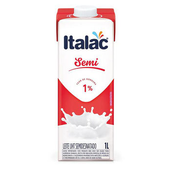 LEITE ITALAC 1LT SEMI DESNATADO C/TAMPA