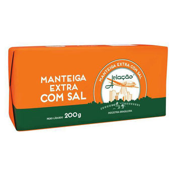 MANTEIGA AVIACAO 200G C/SAL TABLETE