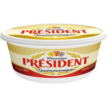 MANTEIGA PRESIDENT 200G S/ SAL PT