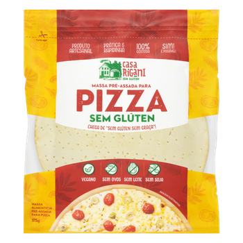 MASSA PIZZA CASA RIGANI 175G SEM GLUTEN