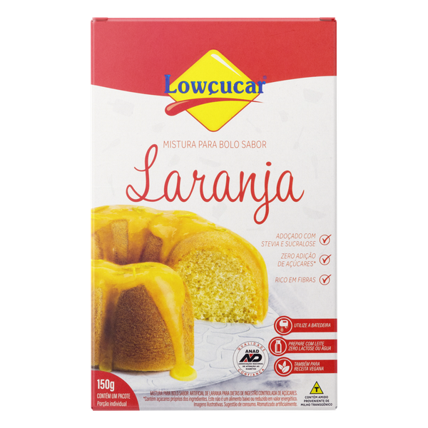MIST BOLO LOWÇUCAR 150G Z/A LARANJA