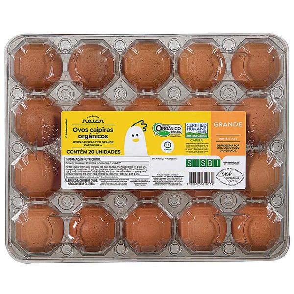 OVO CAIPIRA RAIAR C/20 ORG GRANDE