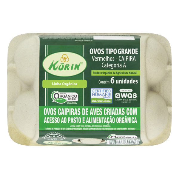 OVO VERMELHO KORIN C/ 06 UNIDADES