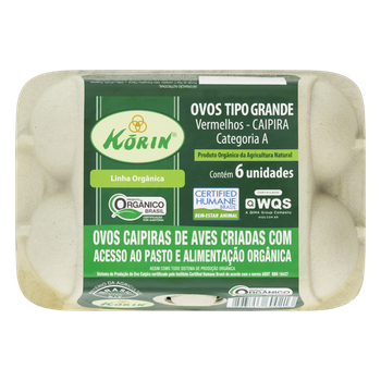 OVO VERMELHO KORIN C/ 06 UNIDADES