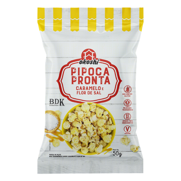 PIPOCA OKOSHI 50G CARAM FLOR SAL