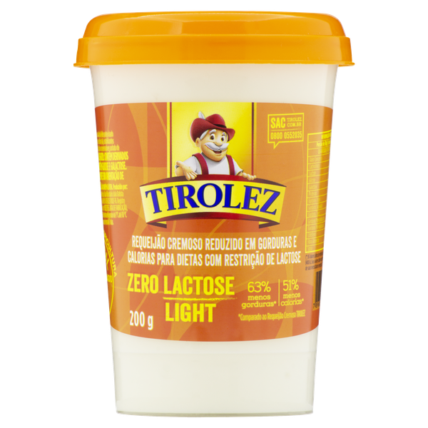 REQUEIJAO TIROLEZ 180G ZERO LACTOSE