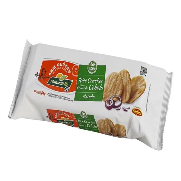 RICE CRACKER NATURAL LIFE 84G CREM CEBOL