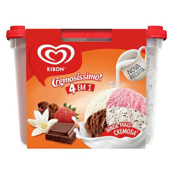 SORVETE KIBON 2LT CREMOSISSIMO 4 EM 1