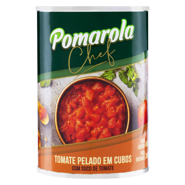 TOMATE PELADO POMAROLA 240G CUBOS